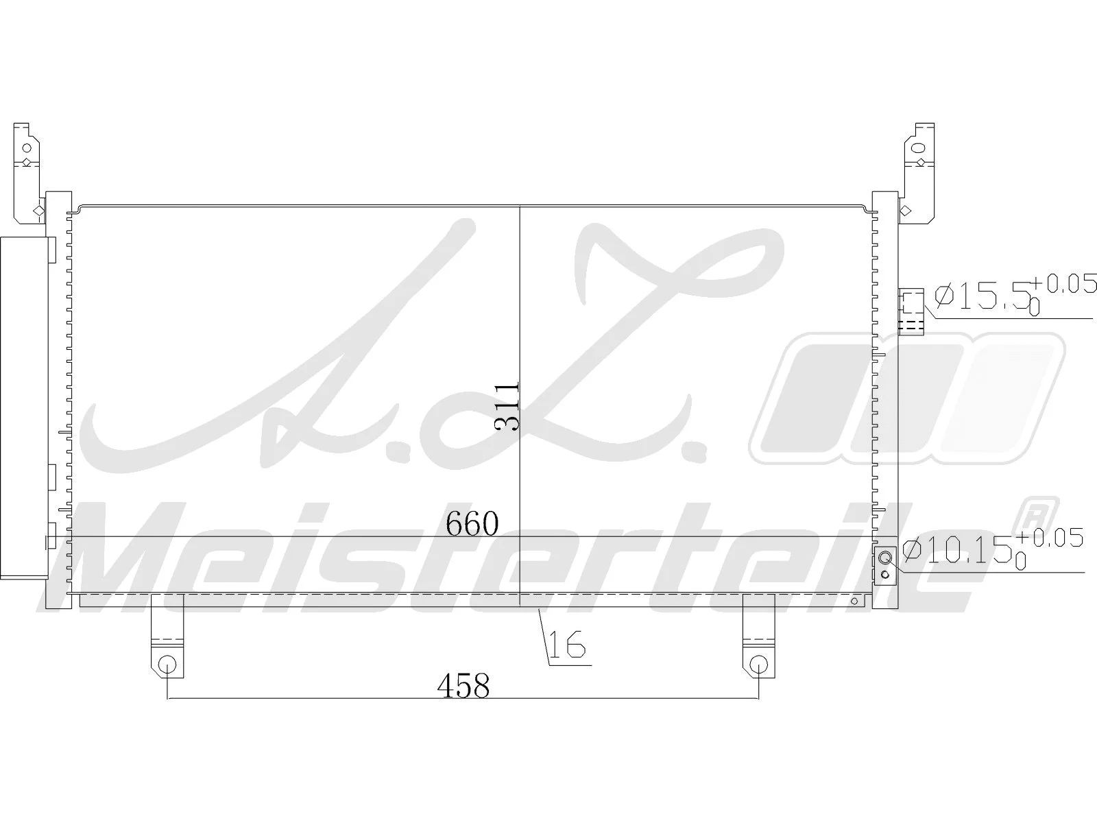 Condenseur, climatisation A.Z. Meisterteile AZMT-45-030-1612
