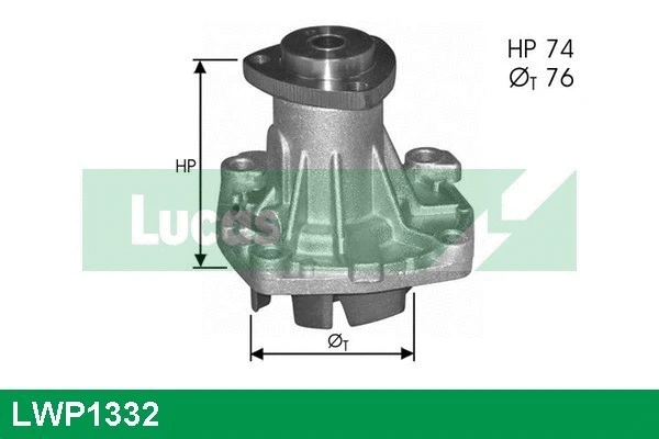 Pompe à eau, refroidissement du moteur LUCAS LWP1332