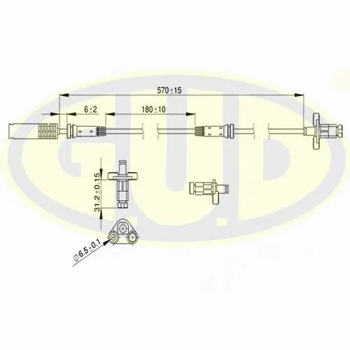 Capteur, vitesse de roue G.U.D. GABS01205