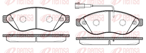 Kit de plaquettes de frein, frein à disque REMSA 1237.12