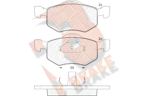 Kit de plaquettes de frein, frein à disque R BRAKE RB1532