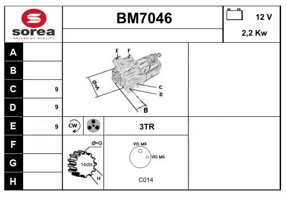 Démarreur SERA BM7046