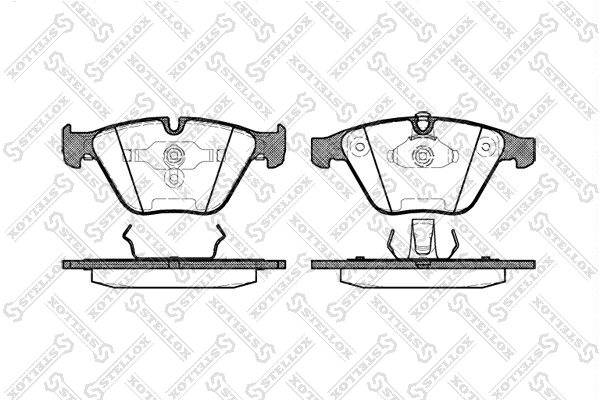 Kit de plaquettes de frein, frein à disque STELLOX 868 000B-SX