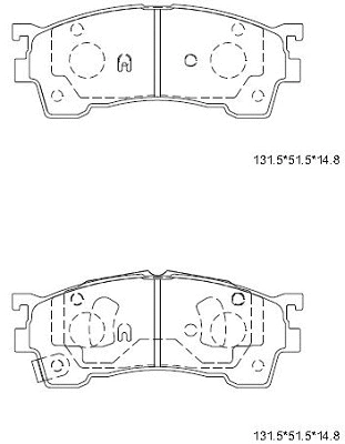Kit de plaquettes de frein, frein à disque ASIMCO KD3601W
