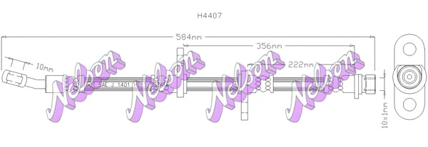 Flexible de frein KAWE H4407