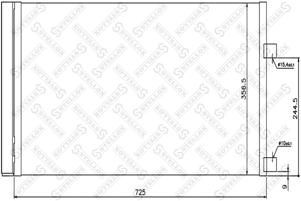 Condenseur, climatisation STELLOX 10-45400-SX