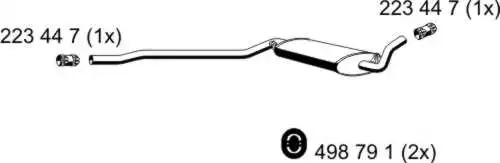 Silencieux central ERNST 223027