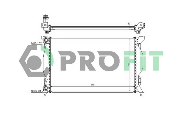 Radiateur, refroidissement du moteur PROFIT PR 0017A2