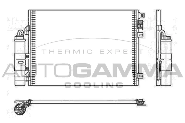 Condenseur, climatisation AUTOGAMMA 104582