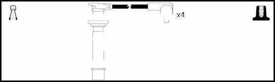 Kit de câbles d'allumage LEMARK HOES310