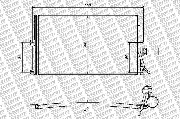 Condenseur, climatisation STORM QUALITY PARTS 64012