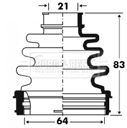 Jeu de joints-soufflets, arbre de commande BORG & BECK BCB2867