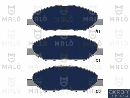 Kit de plaquettes de frein, frein à disque AKRON-MALÒ 1051327