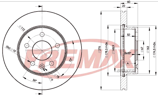 Disque de frein FREMAX BD-6380