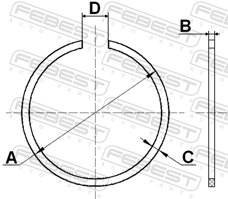 Kit d'assemblage, joint-soufflet, arbre de transmission FEBEST CC-2-28X2-PCS5