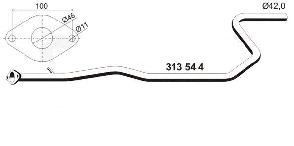 Tuyau d'échappement VEGAZ GmbH FR-311ERNS