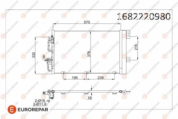 Condenseur, climatisation EUROREPAR 1682220980