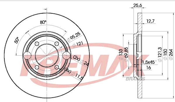 Disque de frein FREMAX BD-1504