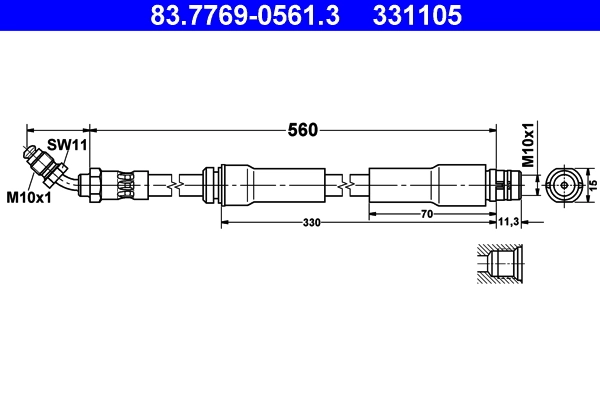 Flexible de frein ATE 83.7769-0561.3