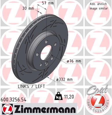 Disque de frein ZIMMERMANN 600.3256.54