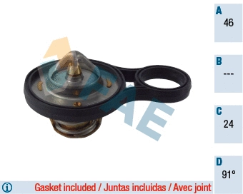 Thermostat, liquide de refroidissement FAE 5303291