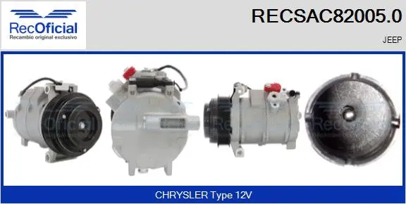 Compresseur, climatisation RECOFICIAL RECSAC82005.0