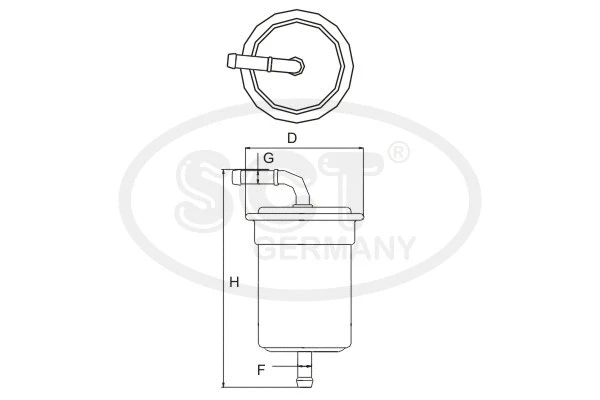 Filtre à carburant SCT - MANNOL ST 6161
