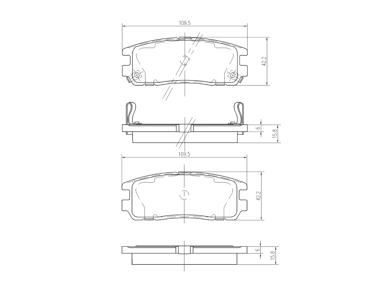 Kit de plaquettes de frein, frein à disque A.Z. Meisterteile AZMT-44-022-1003