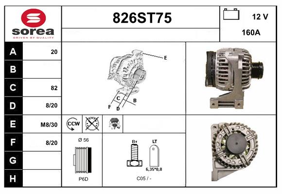 Alternateur STARTCAR 826ST75