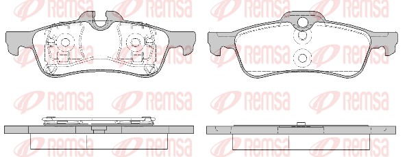 Kit de plaquettes de frein, frein à disque REMSA 0862.20