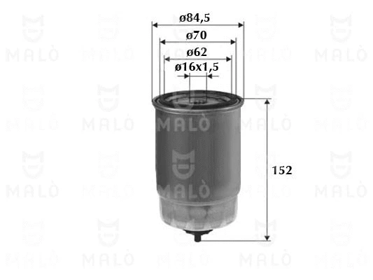 Filtre à carburant AKRON-MALÒ 1520143