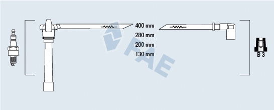 Kit de câbles d'allumage FAE 85647