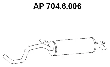 Silencieux arrière EBERSPÄCHER 704.6.006