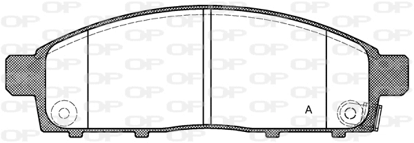 Kit de plaquettes de frein, frein à disque OPEN PARTS BPA1242.01