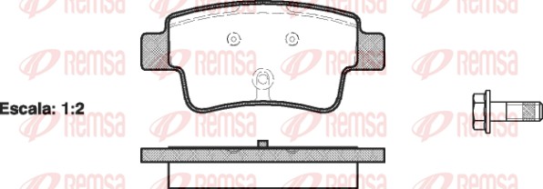 Kit de plaquettes de frein, frein à disque REMSA 1198.00