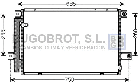 Condenseur, climatisation BUGOBROT 62-TO5559
