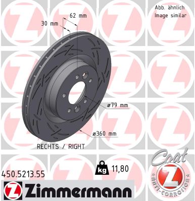 Disque de frein ZIMMERMANN 450.5213.55