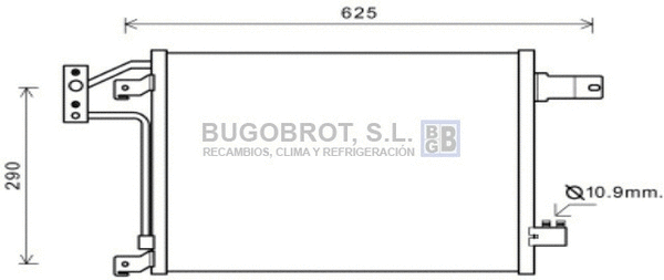 Condenseur, climatisation BUGOBROT 62-JE5049