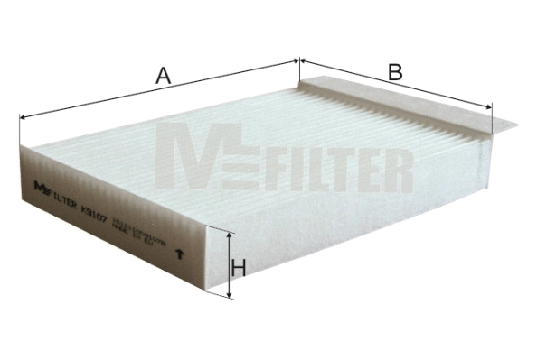 Filtre, air de l'habitacle MFILTER K 9107