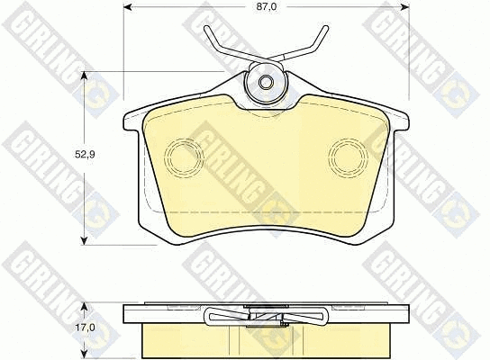 Kit de plaquettes de frein, frein à disque GIRLING 6115041