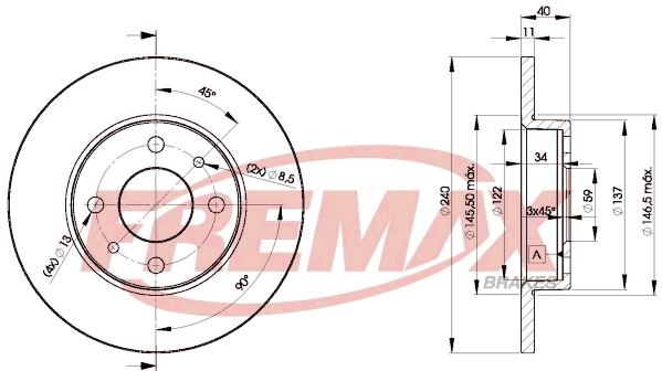 Disque de frein FREMAX BD-3465