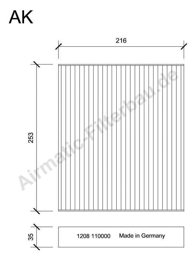 Filtre, air de l'habitacle AIRMATIC Filterbau IF1208