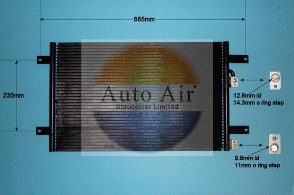 Condenseur, climatisation AUTO AIR GLOUCESTER 16-8692