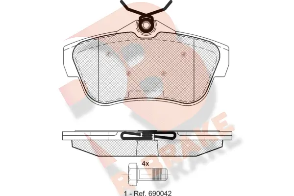 Kit de plaquettes de frein, frein à disque R BRAKE RB1823