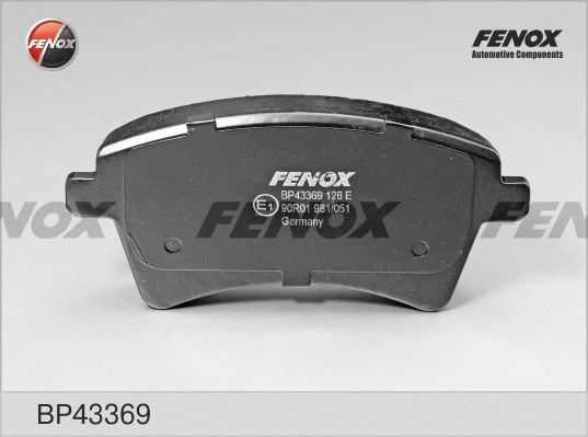 Kit de plaquettes de frein, frein à disque FENOX BP43369