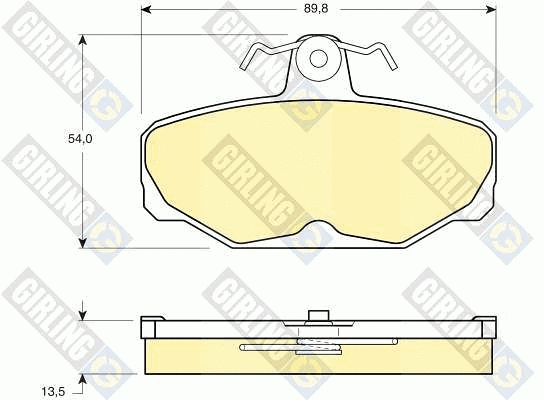 Kit de plaquettes de frein, frein à disque GIRLING 6104721