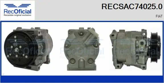 Compresseur, climatisation RECOFICIAL RECSAC74025.0