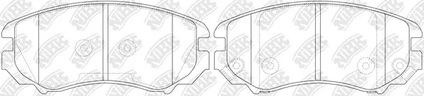 Kit de plaquettes de frein, frein à disque NiBK PN0377