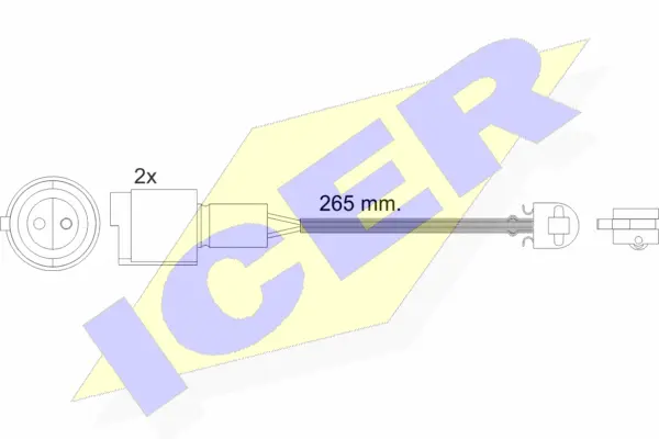 Contact d'avertissement, usure des plaquettes de frein ICER 610427 E C