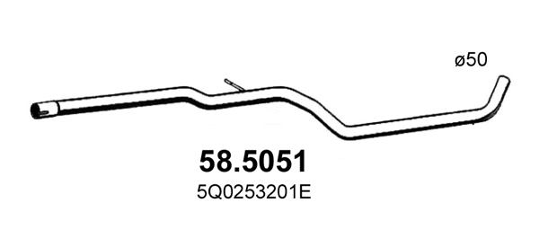 Tuyau d'échappement ASSO 58.5051
